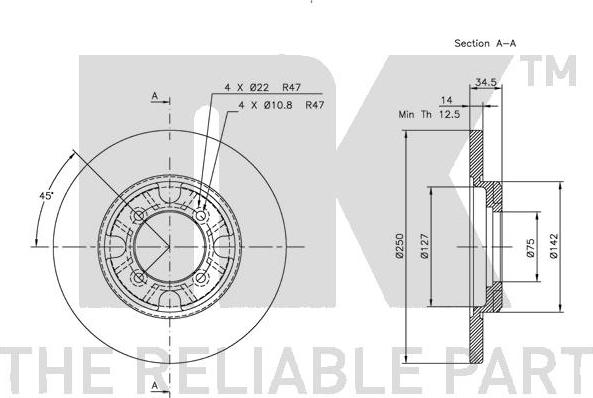 NK 203211 - Тормозной диск autospares.lv