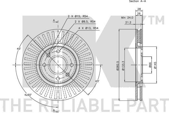 NK 313720 - Тормозной диск autospares.lv