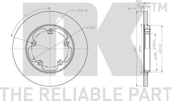 NK 202595 - Тормозной диск autospares.lv