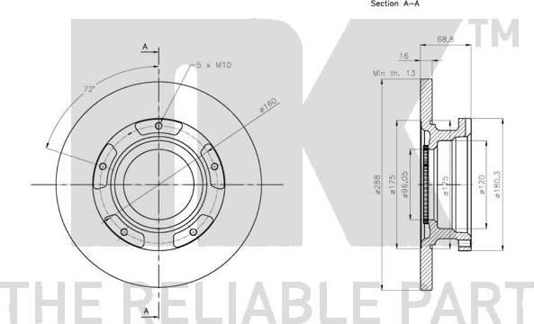 NK 312590 - Тормозной диск autospares.lv