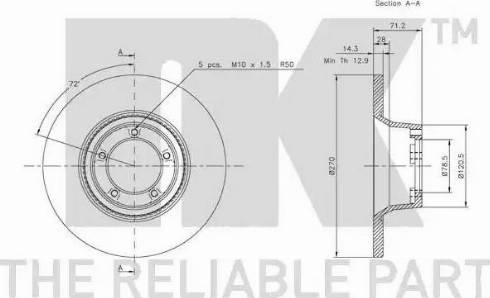 NK 312517 - Тормозной диск autospares.lv