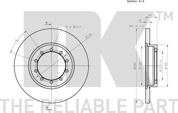 NK 202586 - Тормозной диск autospares.lv