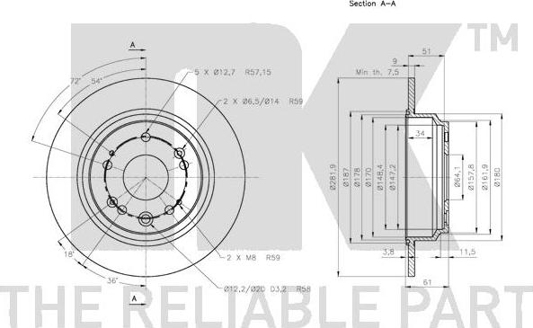 NK 312645 - Тормозной диск autospares.lv