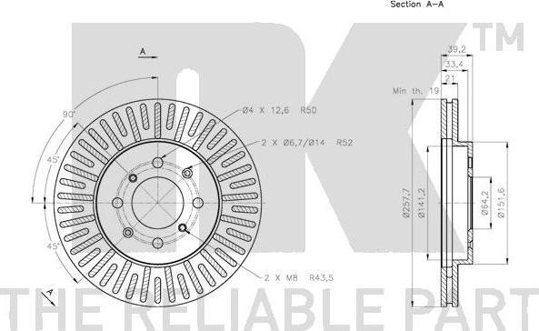 NK 312647 - Тормозной диск autospares.lv