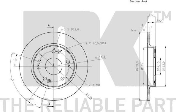 NK 312655 - Тормозной диск autospares.lv