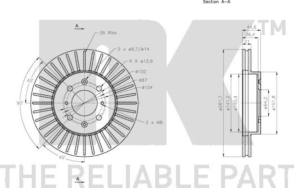 NK 202656 - Тормозной диск autospares.lv