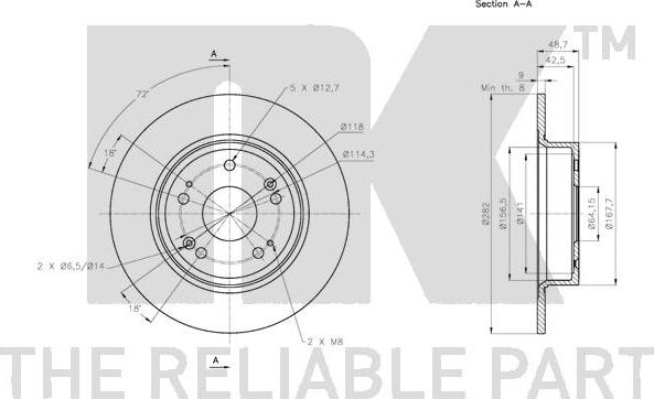 NK 202650 - Тормозной диск autospares.lv