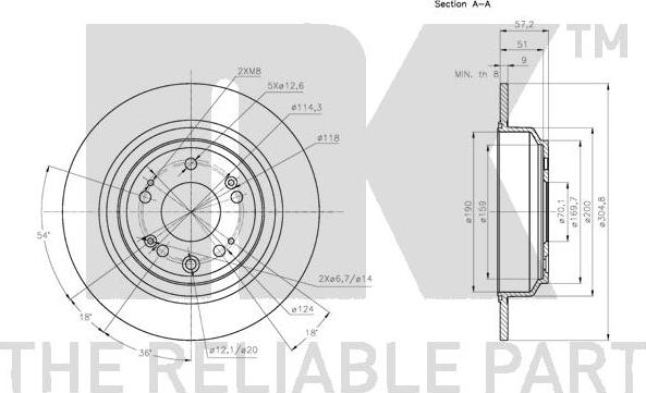 NK 202652 - Тормозной диск autospares.lv