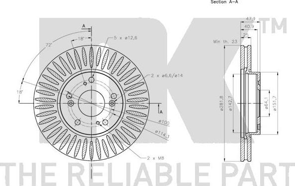 NK 312666 - Тормозной диск autospares.lv