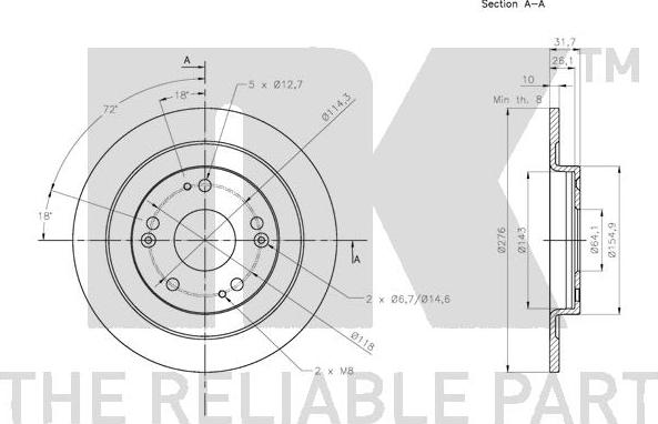 NK 312663 - Тормозной диск autospares.lv