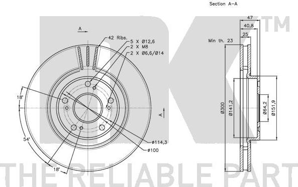 NK 202635 - Тормозной диск autospares.lv