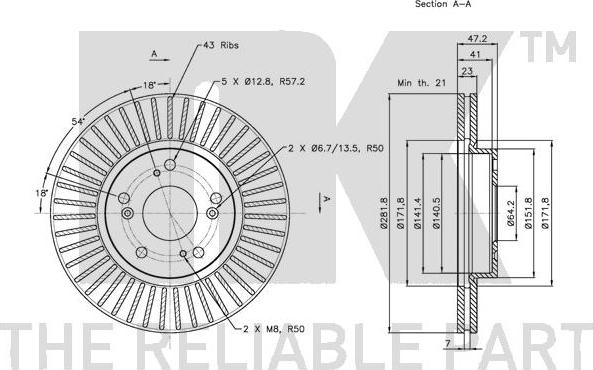 NK 312636 - Тормозной диск autospares.lv