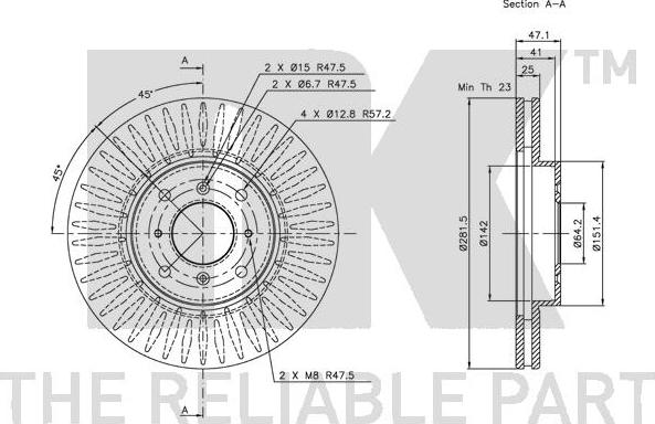 NK 202625 - Тормозной диск autospares.lv