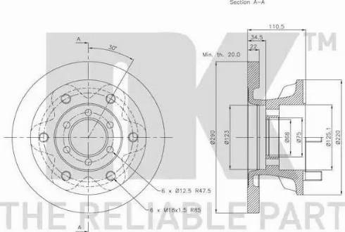 NK 312338 - Тормозной диск autospares.lv