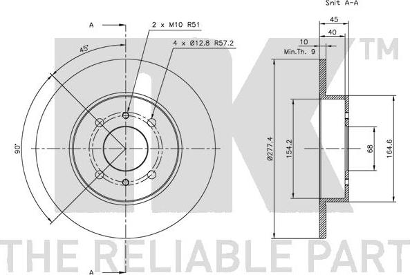 NK 312252 - Тормозной диск autospares.lv