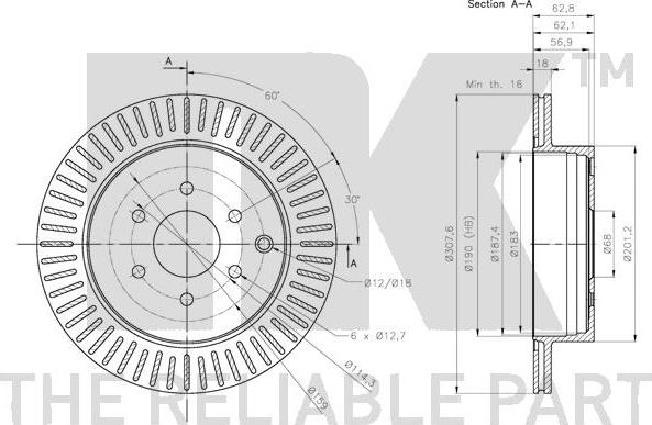 NK 312281 - Тормозной диск autospares.lv