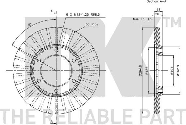 NK 312227 - Тормозной диск autospares.lv