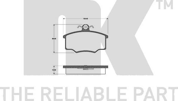 NK 229945 - Тормозные колодки, дисковые, комплект autospares.lv