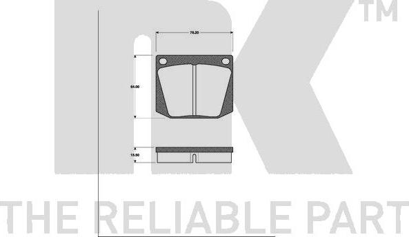 NK 229902 - Тормозные колодки, дисковые, комплект autospares.lv