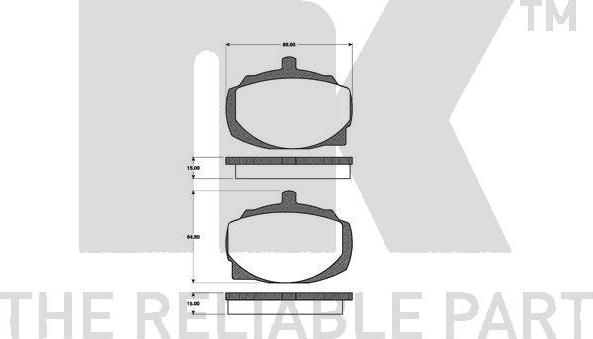 NK 229935 - Тормозные колодки, дисковые, комплект autospares.lv