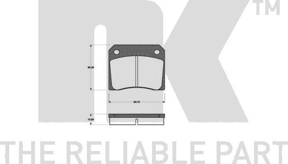 NK 229929 - Тормозные колодки, дисковые, комплект autospares.lv