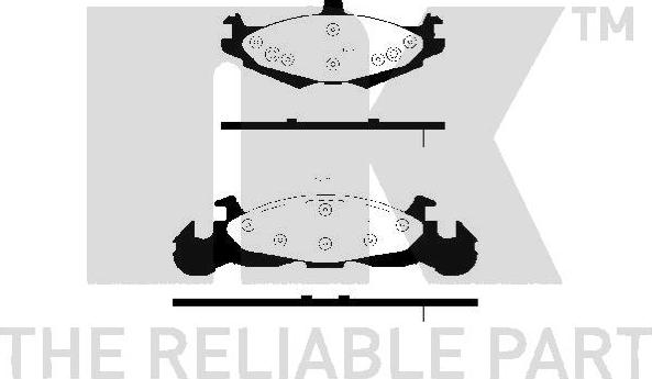 NK 229302 - Тормозные колодки, дисковые, комплект autospares.lv