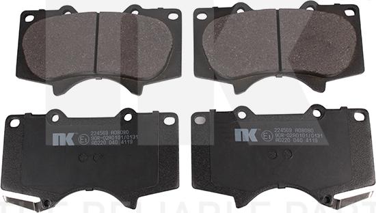 NK 224569 - Тормозные колодки, дисковые, комплект autospares.lv