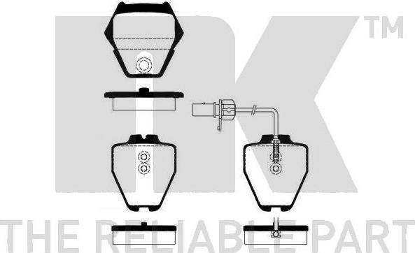 NK 224784 - Тормозные колодки, дисковые, комплект autospares.lv