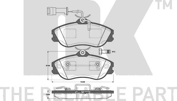 NK 224726 - Тормозные колодки, дисковые, комплект autospares.lv