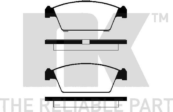 NK 225001 - Тормозные колодки, дисковые, комплект autospares.lv