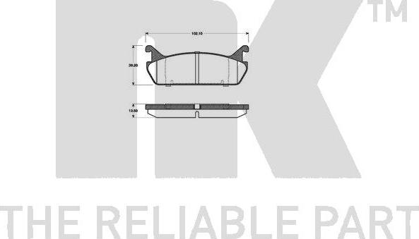 NK 225105 - Тормозные колодки, дисковые, комплект autospares.lv