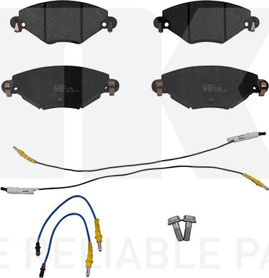 NK 221944 - Тормозные колодки, дисковые, комплект autospares.lv