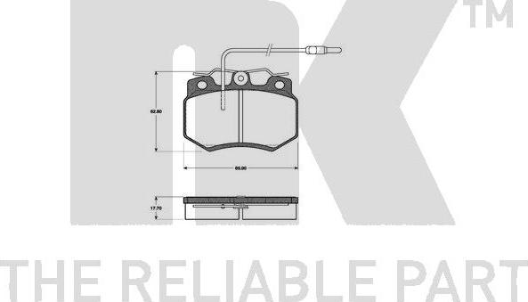 NK 221919 - Тормозные колодки, дисковые, комплект autospares.lv