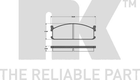 NK 221403 - Тормозные колодки, дисковые, комплект autospares.lv