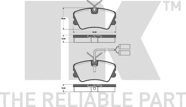 NK 221008 - Тормозные колодки, дисковые, комплект autospares.lv