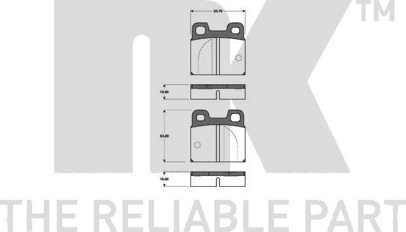 NK 221003 - Тормозные колодки, дисковые, комплект autospares.lv