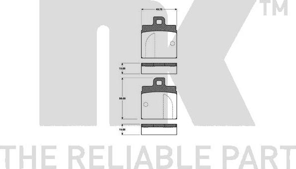 NK 221002 - Тормозные колодки, дисковые, комплект autospares.lv