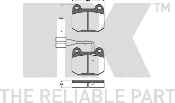 NK 221007 - Тормозные колодки, дисковые, комплект autospares.lv