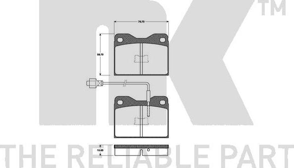 NK 221812 - Тормозные колодки, дисковые, комплект autospares.lv