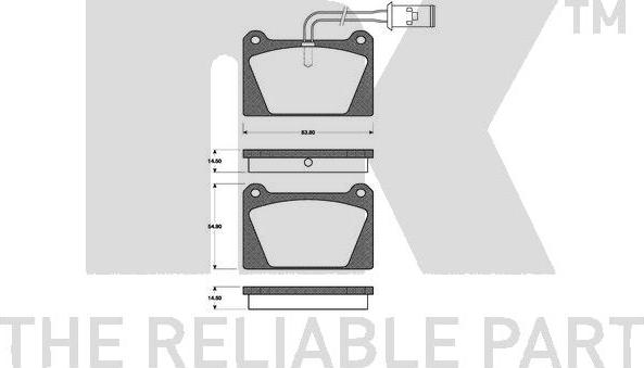 NK 221 205 - Тормозные колодки, дисковые, комплект autospares.lv