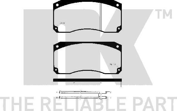 NK 223935 - Тормозные колодки, дисковые, комплект autospares.lv