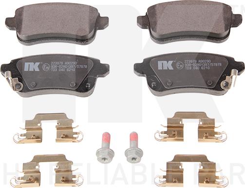 NK 223979 - Тормозные колодки, дисковые, комплект autospares.lv