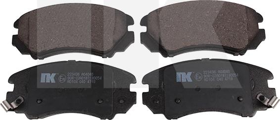 NK 223436 - Тормозные колодки, дисковые, комплект autospares.lv