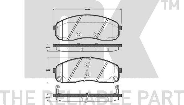 NK 223522 - Тормозные колодки, дисковые, комплект autospares.lv