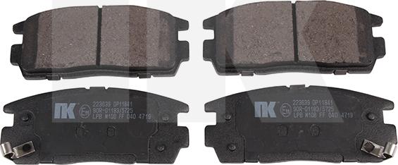 NK 223639 - Тормозные колодки, дисковые, комплект autospares.lv