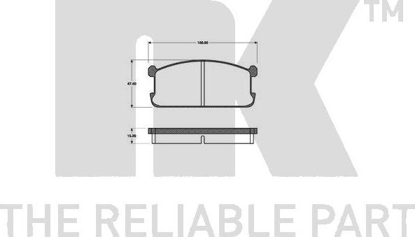 NK 223001 - Тормозные колодки, дисковые, комплект autospares.lv