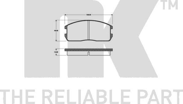 NK 223003 - Тормозные колодки, дисковые, комплект autospares.lv