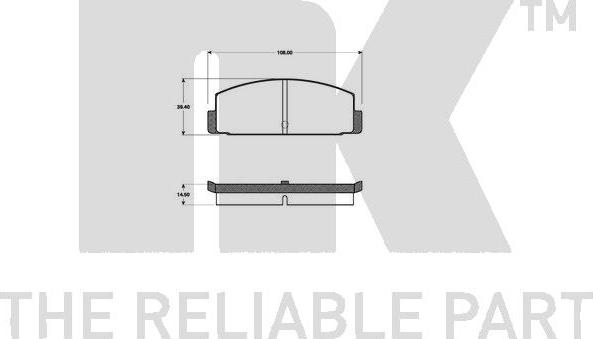 NK 223014 - Тормозные колодки, дисковые, комплект autospares.lv