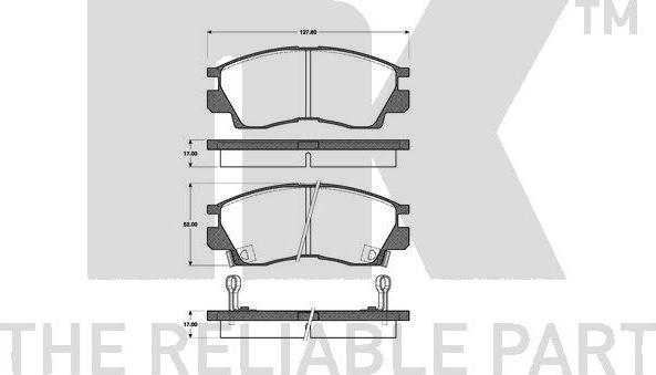 NK 223010 - Тормозные колодки, дисковые, комплект autospares.lv