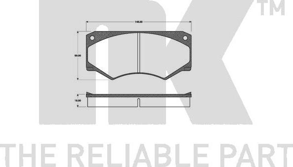 NK 223305 - Тормозные колодки, дисковые, комплект autospares.lv